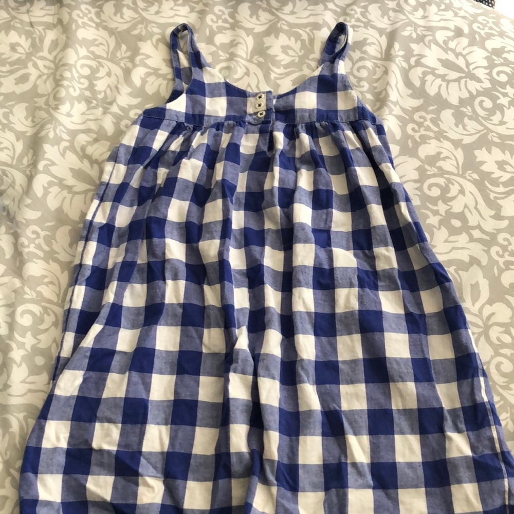 Tunic style shirt. Blue and white checkered
